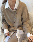 Women's brown cashmere jumper with soft knit