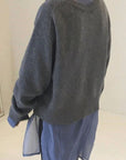 Women's brown cashmere jumper with soft knit