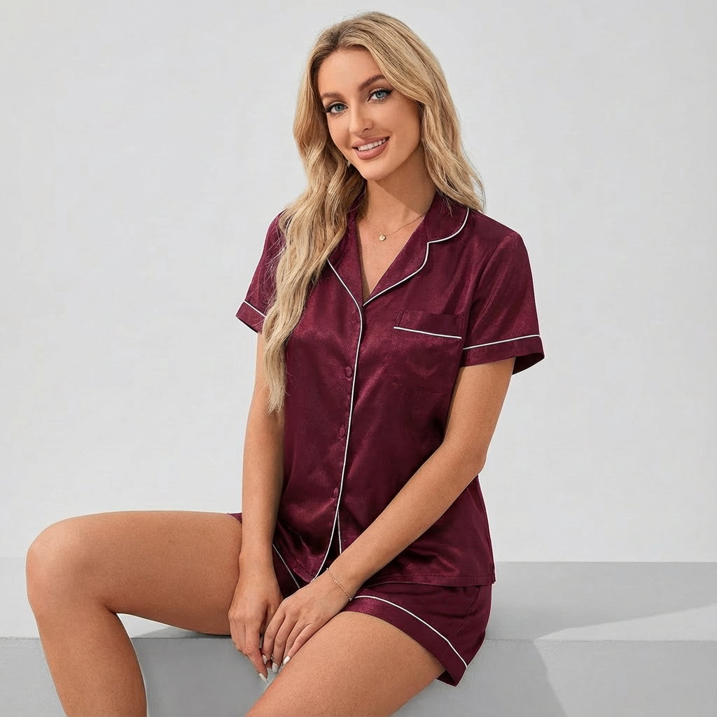 Women’s women's satin pyjama set