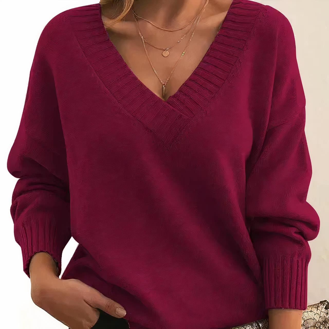 Women's dark grey cashmere jumper in soft knit