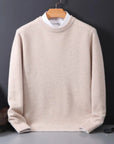 Men's black cashmere jumper with crew neck