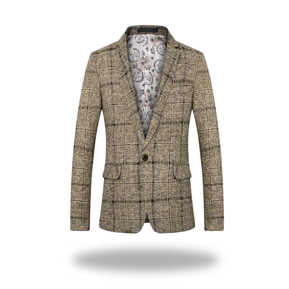 Men's navy blue tailored slim fit blazer