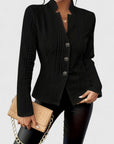 Women's white textured cropped tailored jacket