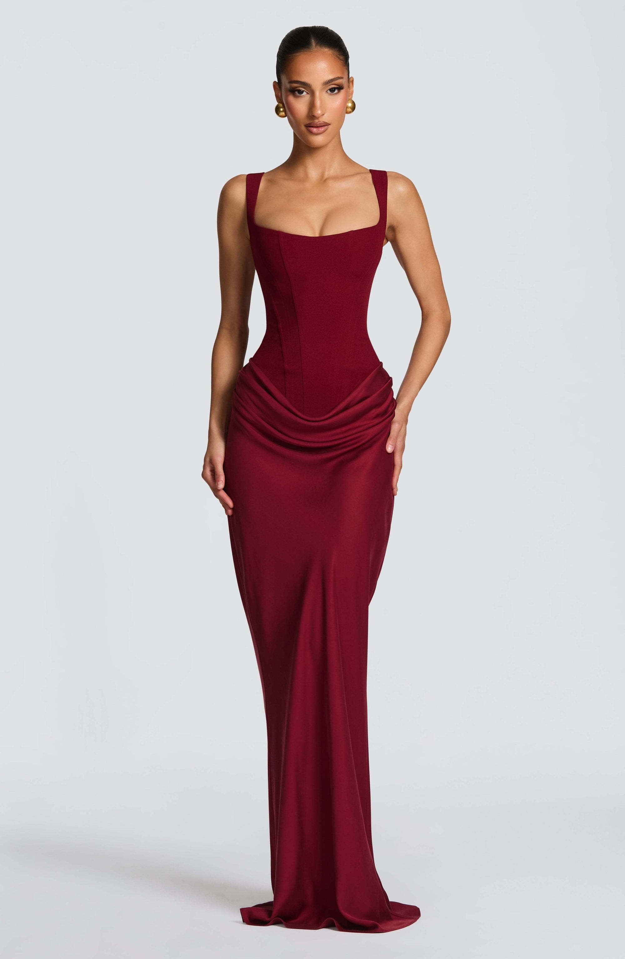 Maxi Dress Black Sleeveless Bodycon Fit 1