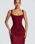 Maxi Dress Black Sleeveless Bodycon Fit 3