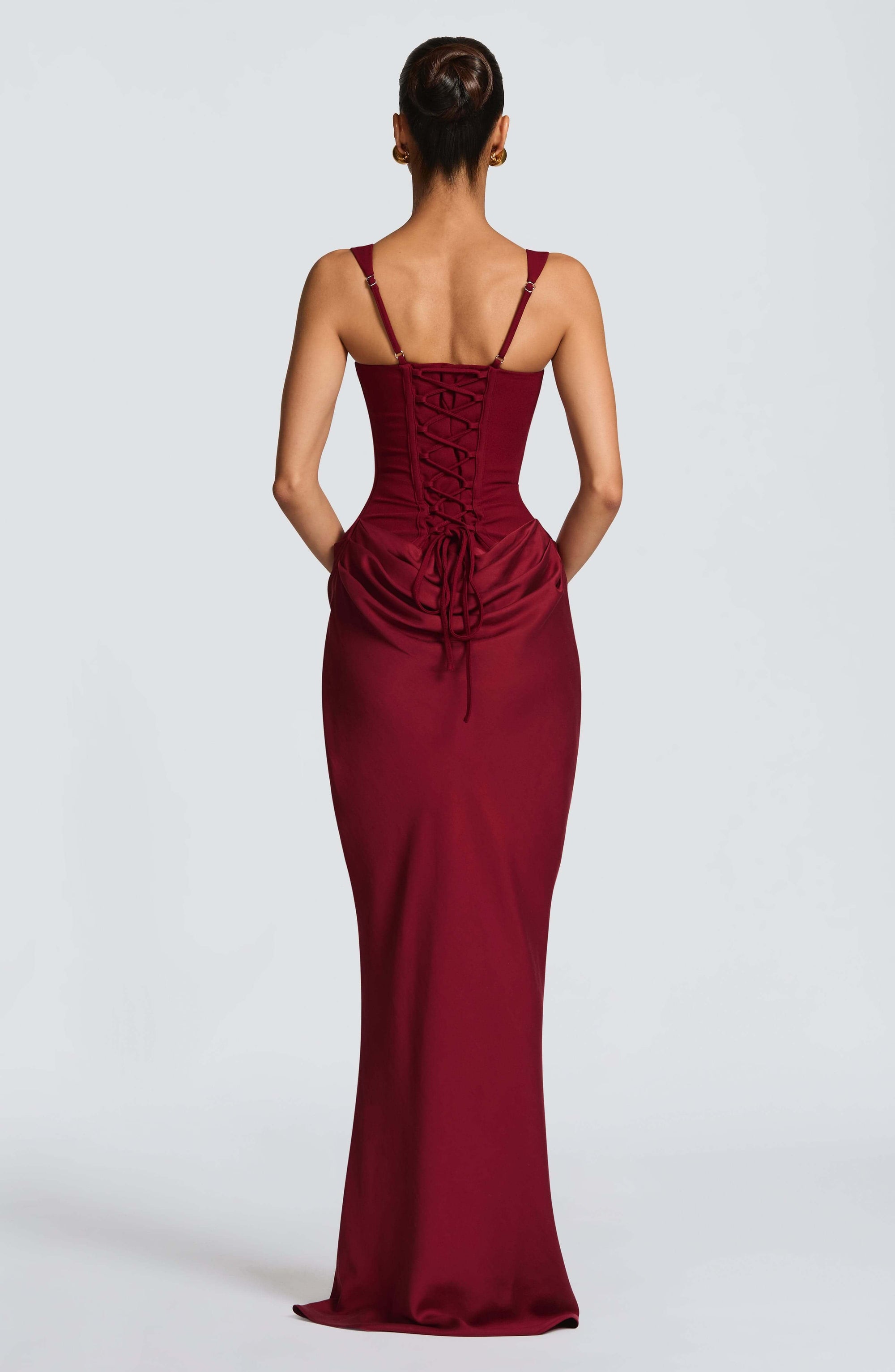 Maxi Dress Black Sleeveless Bodycon Fit 4