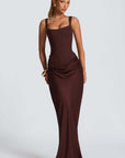 Maxi Dress Black Sleeveless Bodycon Fit 8