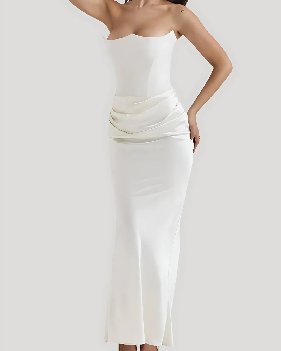 Maxi Dress Elegant Draped Silhouette for Women 7
