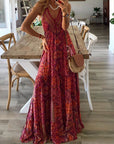 Maxi Dress Floral V Neck Relaxed Fit 1