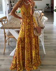 Maxi Dress Floral V Neck Relaxed Fit 3