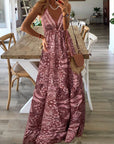 Maxi Dress Floral V Neck Relaxed Fit 4