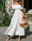 Maxi Dress Off-Shoulder Tiered Summer Style 0