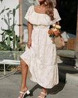 Maxi Dress Off-Shoulder Tiered Summer Style 11