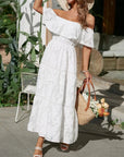 Maxi Dress Off-Shoulder Tiered Summer Style 1