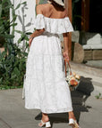 Maxi Dress Off-Shoulder Tiered Summer Style 3
