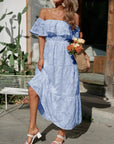 Maxi Dress Off-Shoulder Tiered Summer Style 8