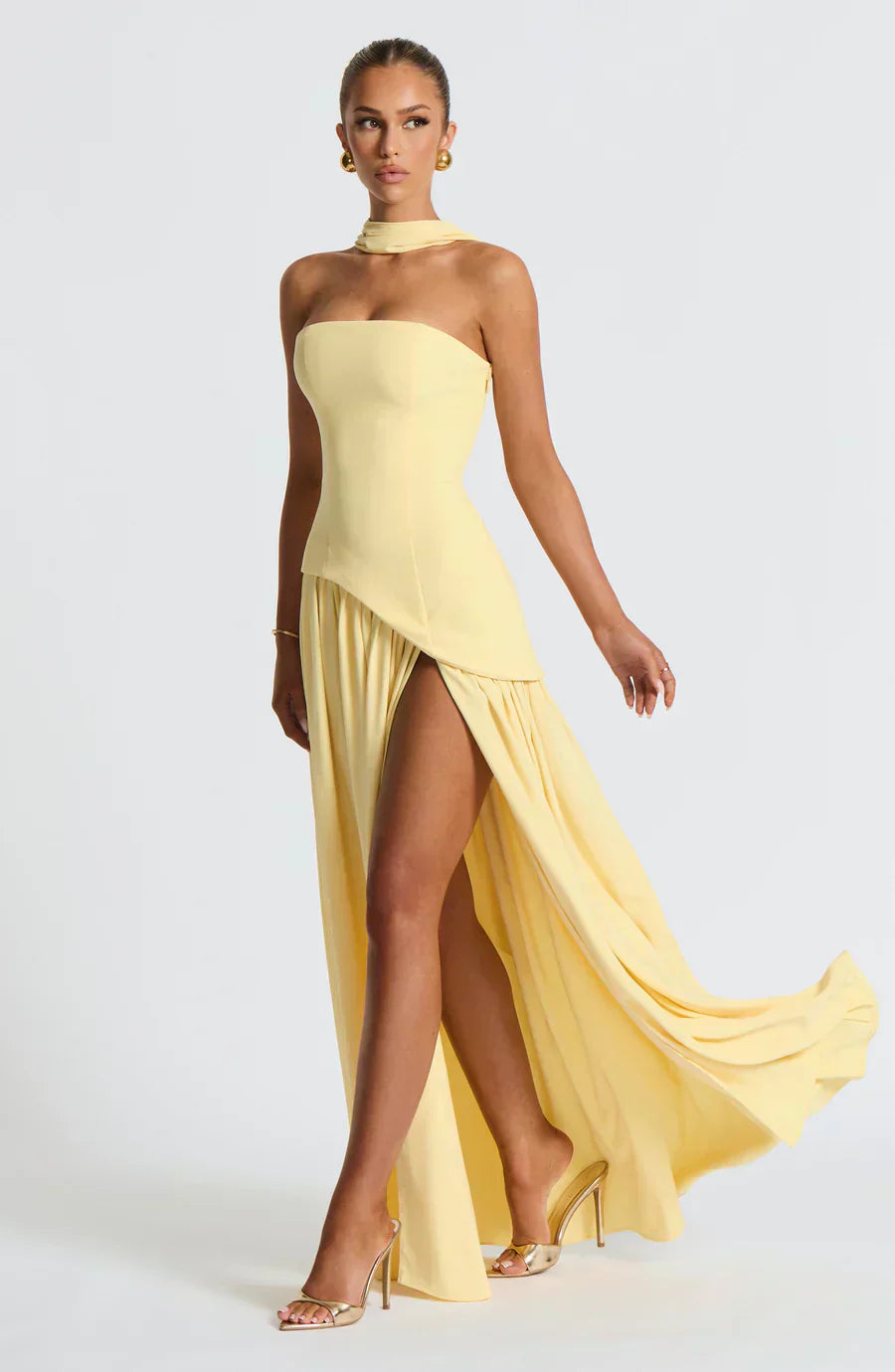 Maxi Dress With High Slit For Women 0