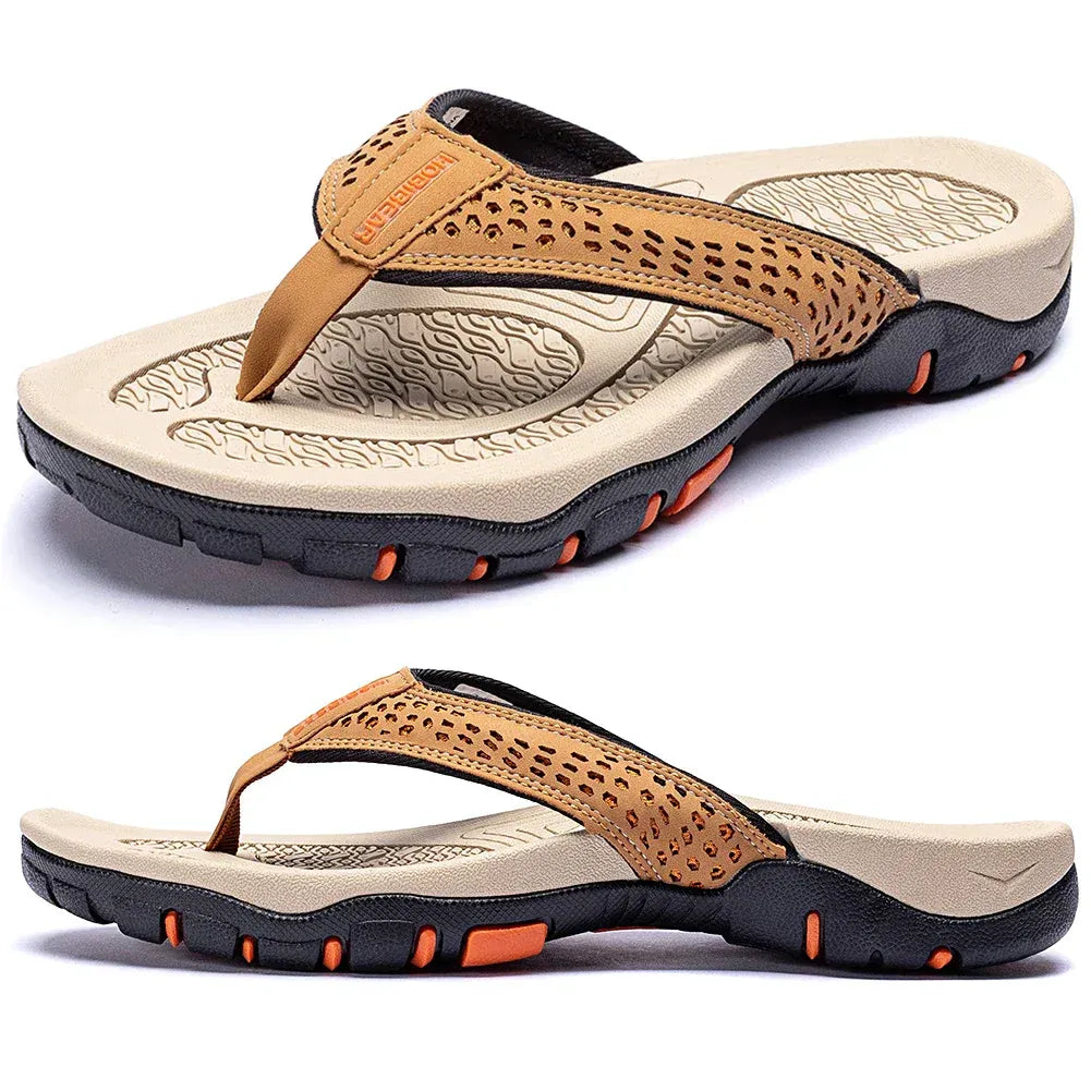 Men's Athletic Flip Flops High Arch Support Water-Resistant Rubber Sole 1