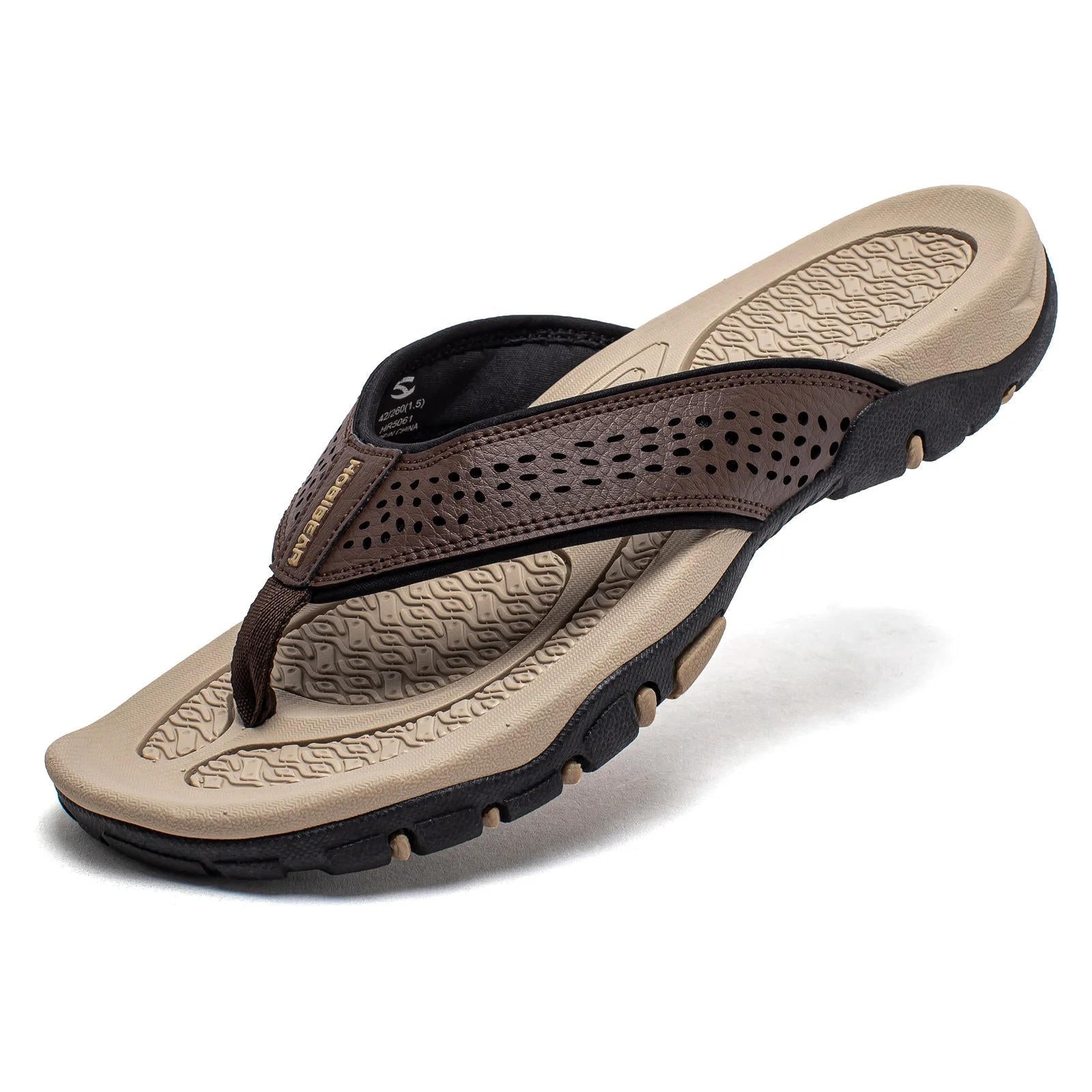 Men's Athletic Flip Flops High Arch Support Water-Resistant Rubber Sole 4