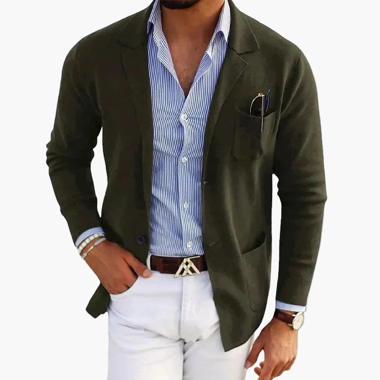 men's classic tailored lapel collar blazer for office and occasions