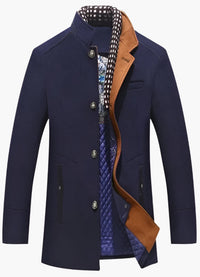 Declan | Men's Wool Coat Slim Fit Detachable Collar