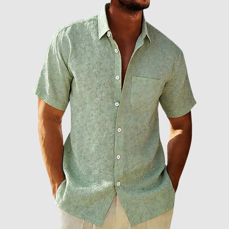 Men's Hawaiian Shirt Floral Short Sleeve Relaxed Fit 0