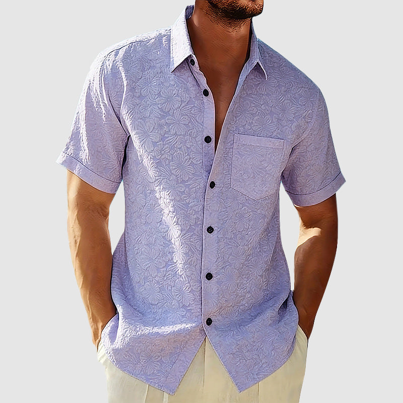 Men's Hawaiian Shirt Floral Short Sleeve Relaxed Fit 1