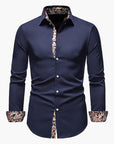 Men's business shirt long sleeve slim fit in white