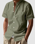 Men's Shirt Linen Short Sleeve Relaxed Fit 1