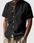 Men's Shirt Linen Short Sleeve Relaxed Fit 3