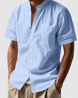 Men's Shirt Linen Short Sleeve Relaxed Fit 4