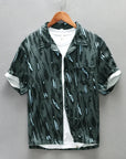 Men's Shirt Short Sleeve Camp Collar Relaxed Fit 0