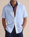 Men's Shirt Short Sleeve Linen Relaxed Fit 1