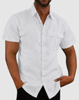 Men's Shirt Short Sleeve Relaxed Fit Dual Pockets 3