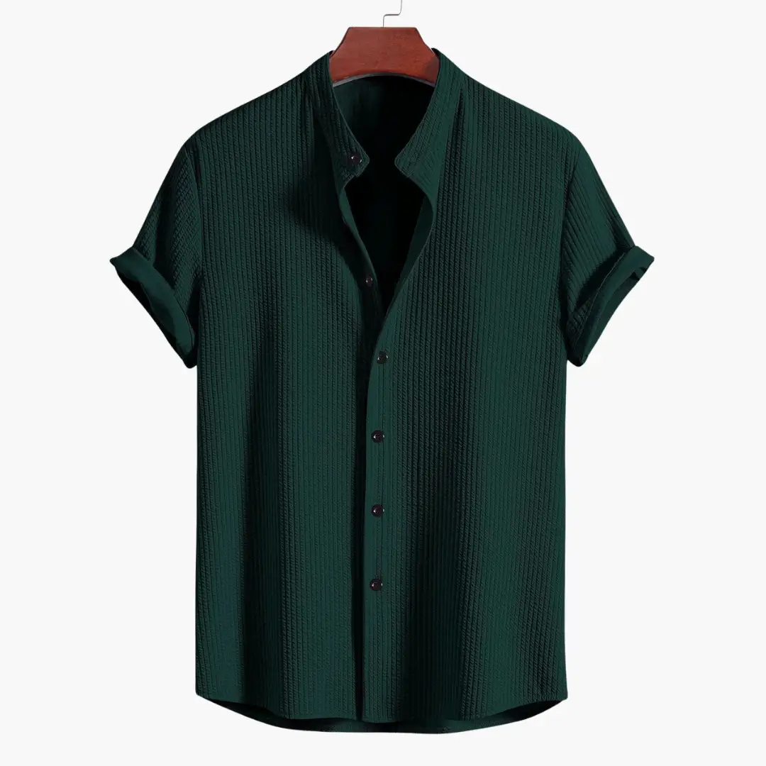 Men's Shirt Slim Fit Stand Collar Elegant Design Modern Style 7