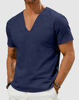 Men's T Shirt V-Neck Short Sleeve Relaxed Fit 3