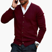 Caleb | Men's V-Neck Knit Cardigan Relaxed Button-Through