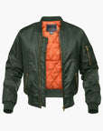 Men's quilted bomber jacket streetwear urban style in black