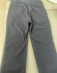 Men's pleated trousers high waist adjustable waistband in black