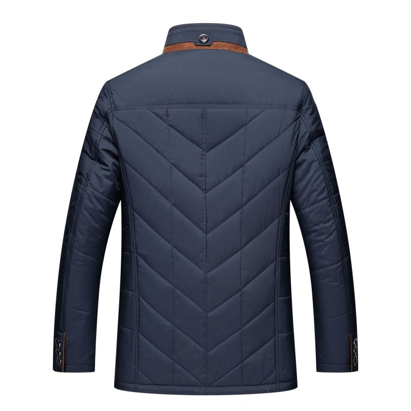men's navy blue tailored quilted jacket business casual style