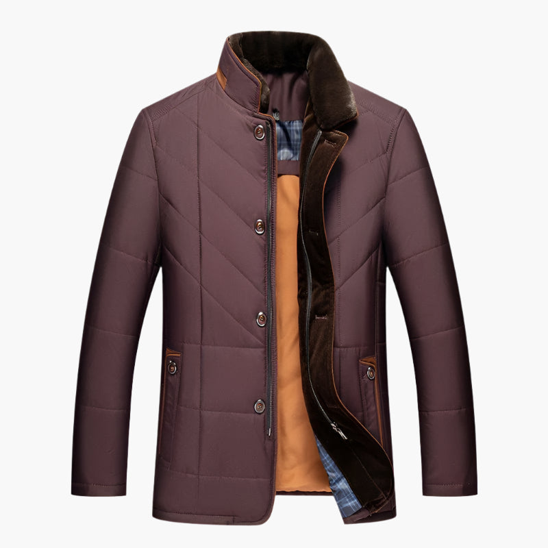 men's tailored quilted jacket in business casual style