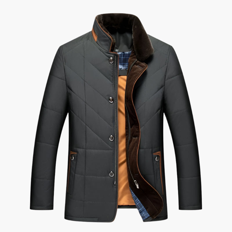 men's tailored quilted jacket in business casual style