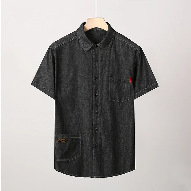 Mens Short Sleeve Button Up With Pockets 0