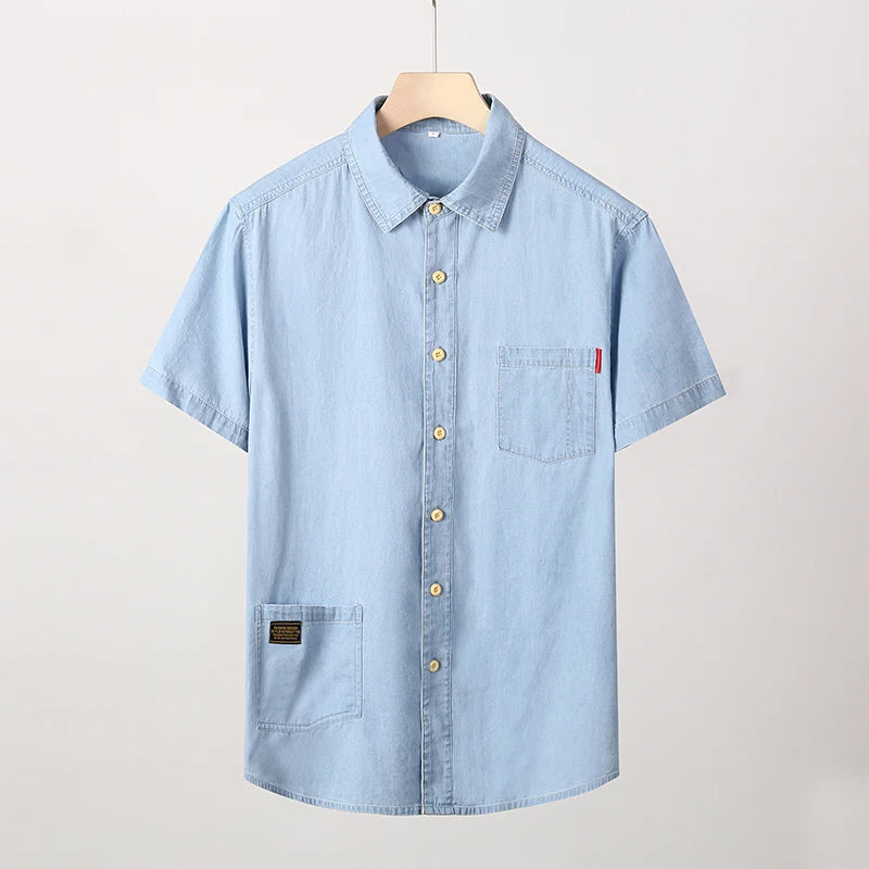 Mens Short Sleeve Button Up With Pockets 3