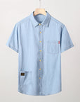 Mens Short Sleeve Button Up With Pockets 3
