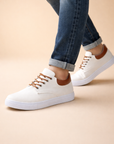 men's canvas low-top lace-up sneakers