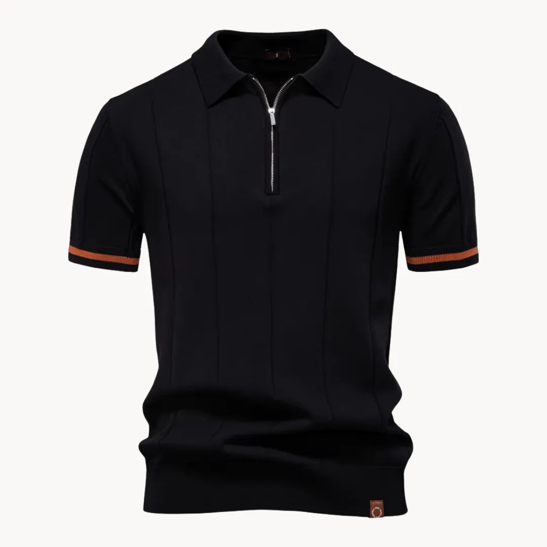 Modern Men's Polo Shirt Slim Fit Quarter Zip 5
