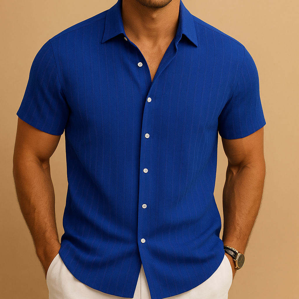 Modern Men's Shirt With Refined Collar Slim Fit 2