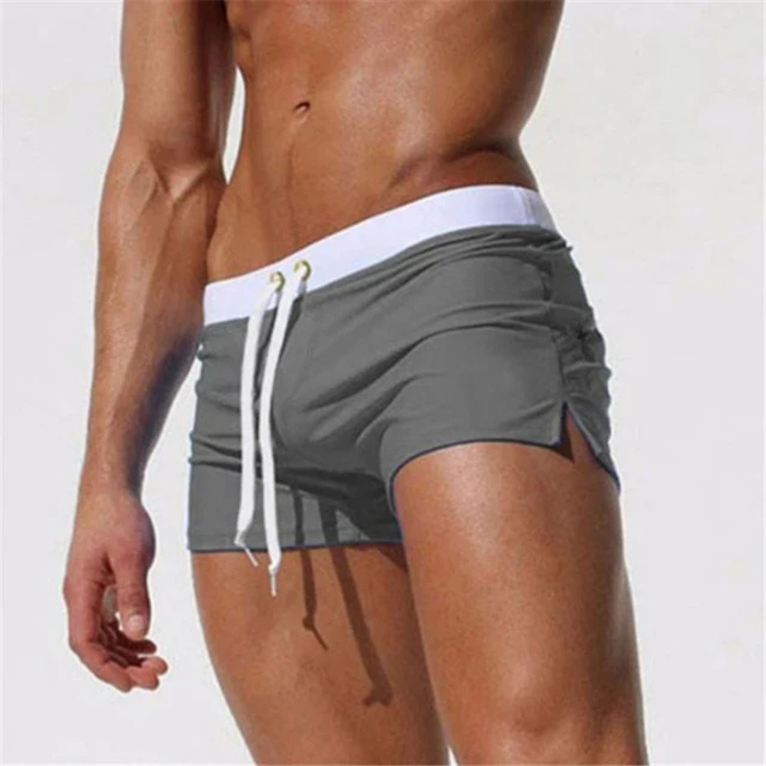 Modern Men's Swim Trunks With Side Slit Detail 3