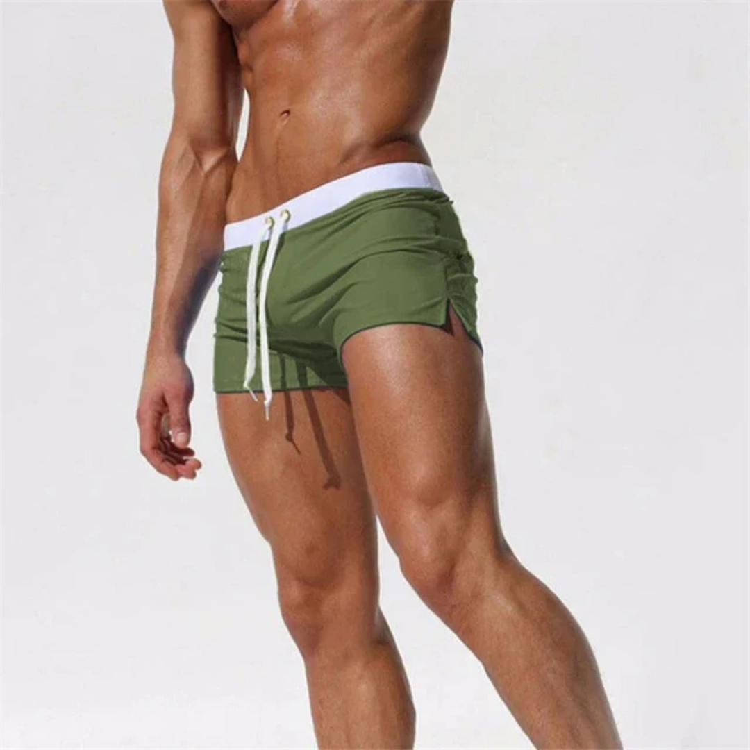 Modern Men's Swim Trunks With Side Slit Detail 4